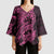 Pink Couple Dolphins Maori Polynesian Style Kimono Sleeve Blouse - Polynesian Pride