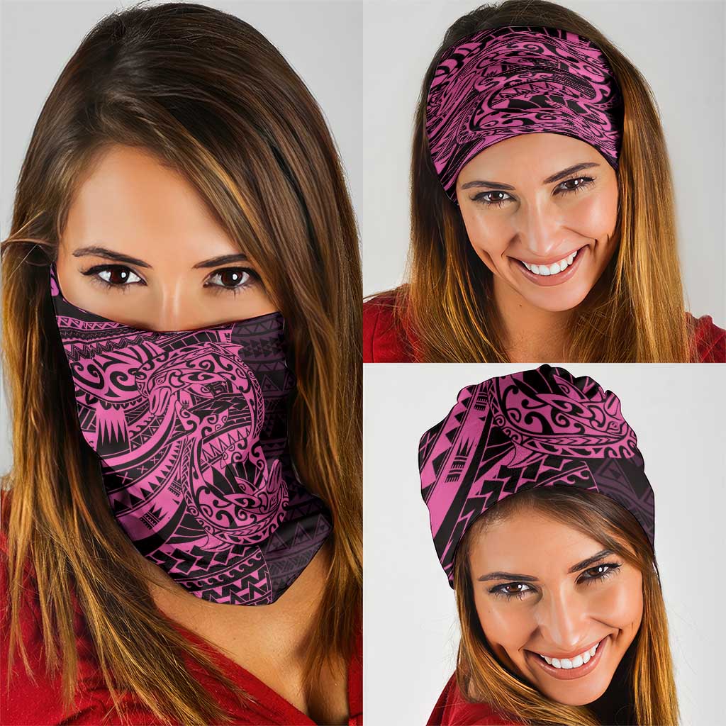 Pink Couple Dolphins Maori Polynesian Style Neck Gaiter - Polynesian Pride