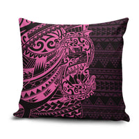 Pink Couple Dolphins Maori Polynesian Style Pillow Cover - Polynesian Pride