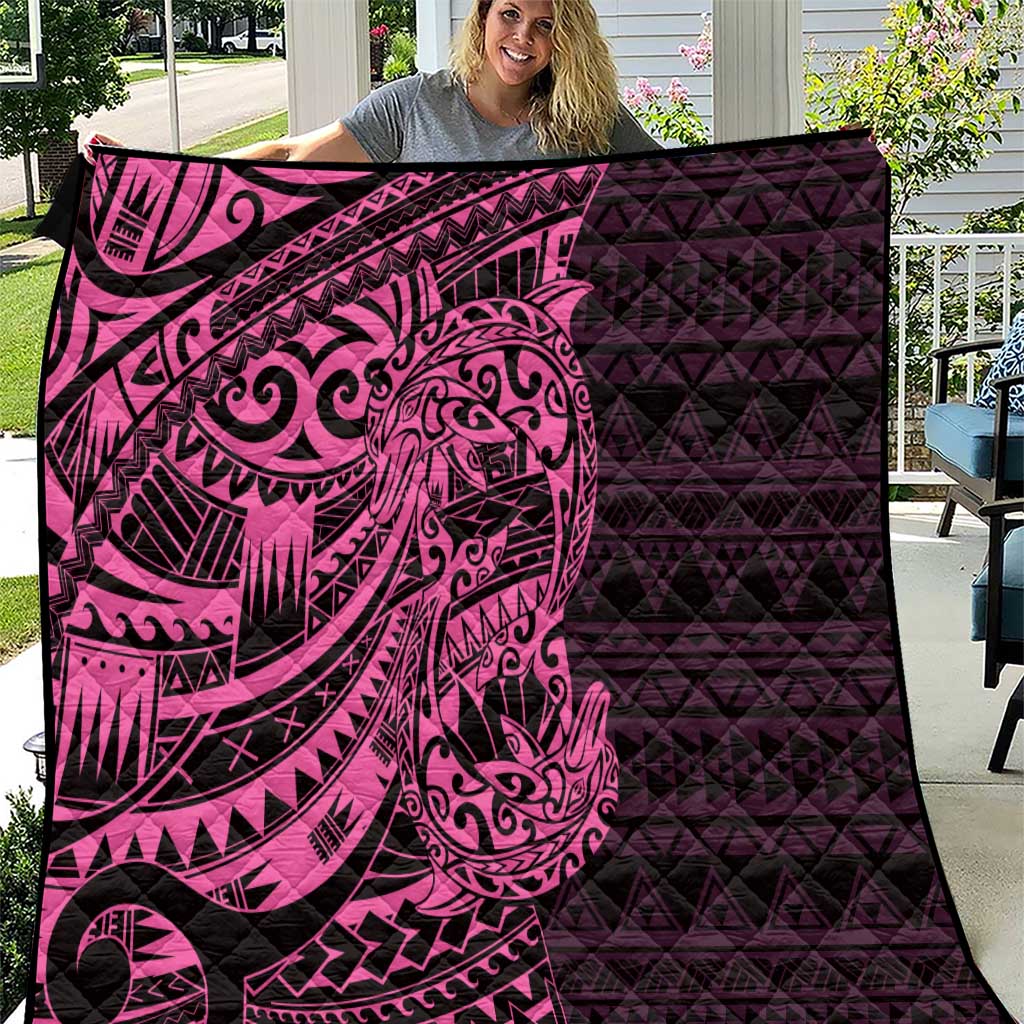 Pink Couple Dolphins Maori Polynesian Style Quilt LT9 Pink - Polynesian Pride