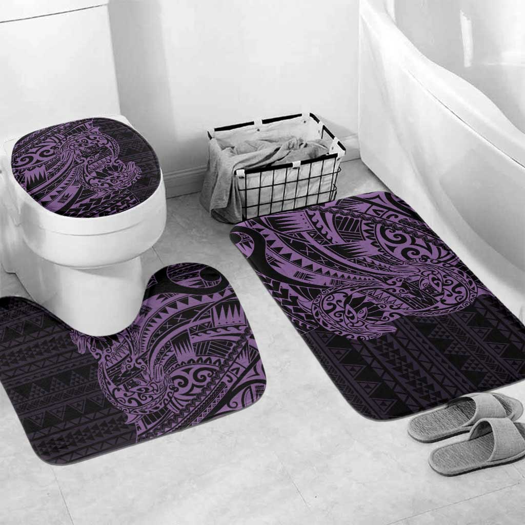 Purple Couple Dolphins Maori Polynesian Style Bathroom Set - Polynesian Pride