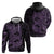 Purple Couple Dolphins Maori Polynesian Style Hoodie