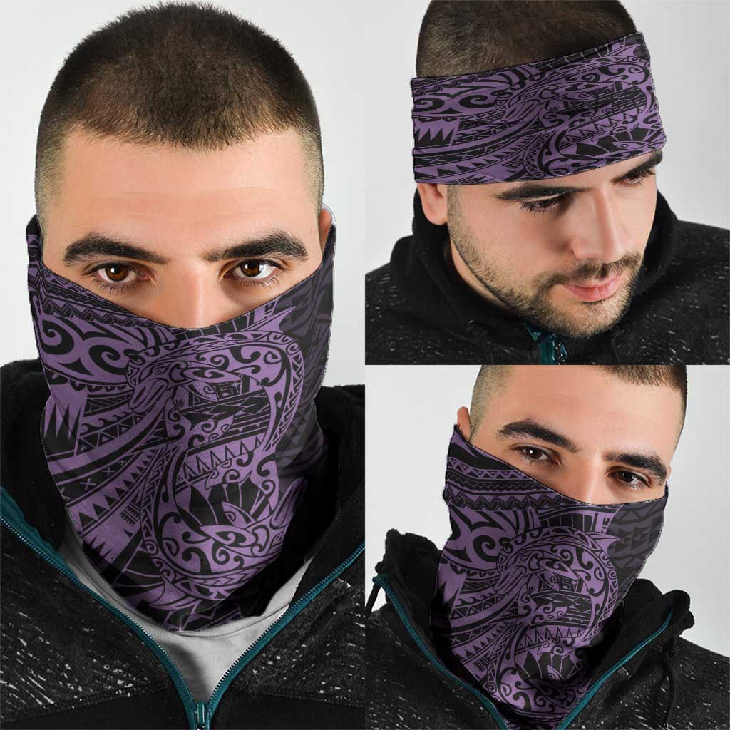 Purple Couple Dolphins Maori Polynesian Style Neck Gaiter - Polynesian Pride