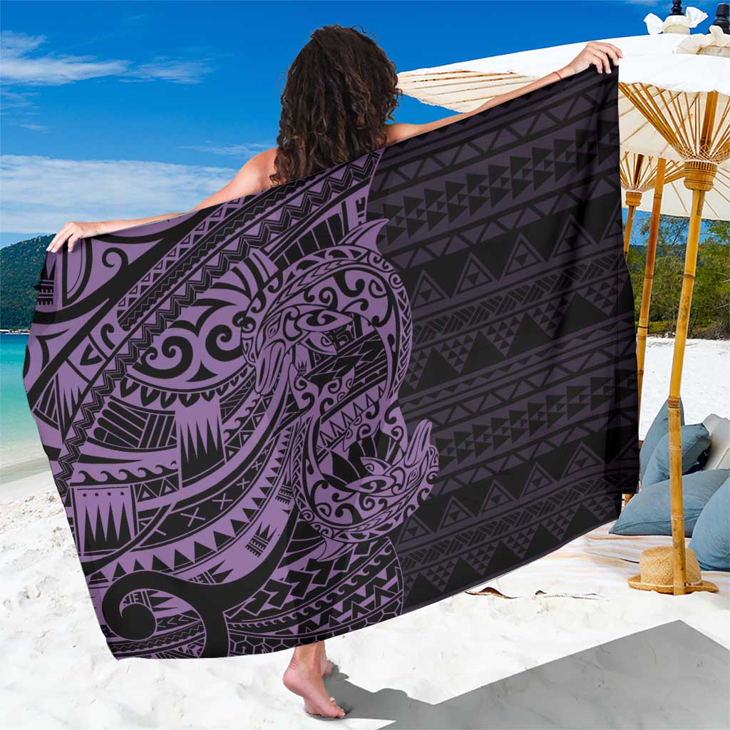 Purple Couple Dolphins Maori Polynesian Style Sarong LT9 One Size 44 x 66 inches Purple - Polynesian Pride
