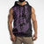 Purple Couple Dolphins Maori Polynesian Style Sleeveless Hoodie - Polynesian Pride