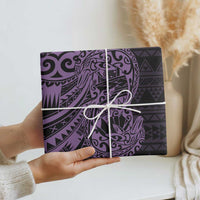Purple Couple Dolphins Maori Polynesian Style Wrapping Paper - Polynesian Pride