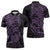 Purple Couple Dolphins Maori Polynesian Style Zipper Polo Shirt - Polynesian Pride