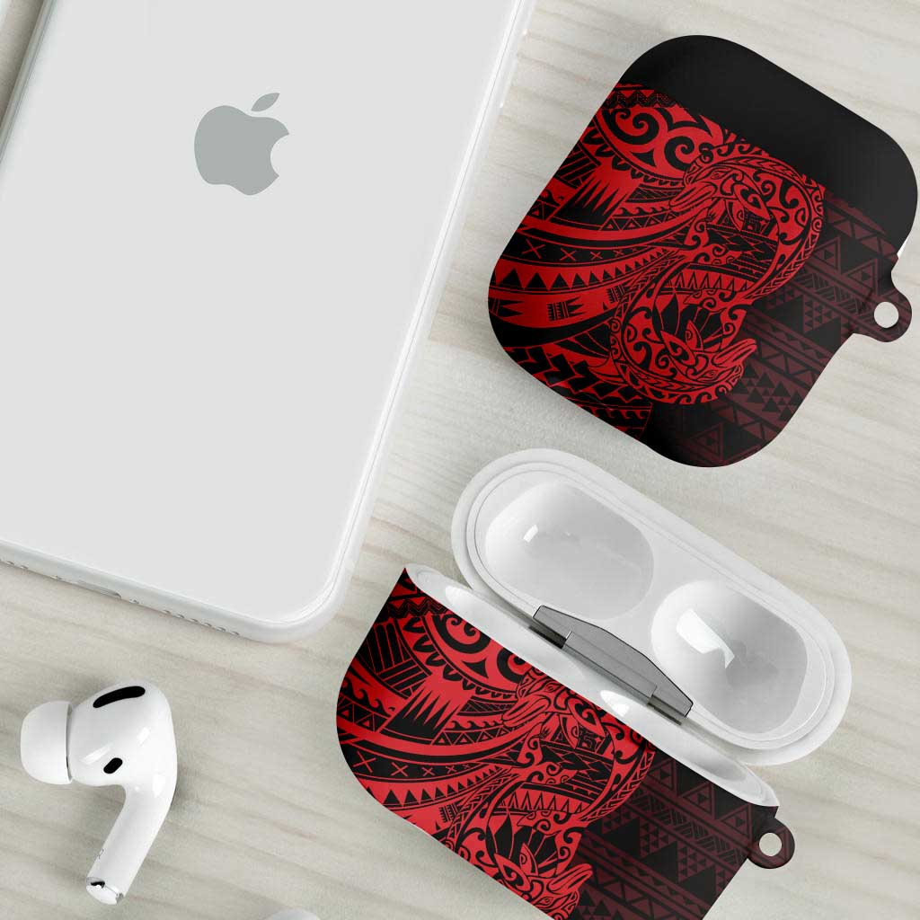 Red Couple Dolphins Maori Polynesian Style AirPods Case - Polynesian Pride