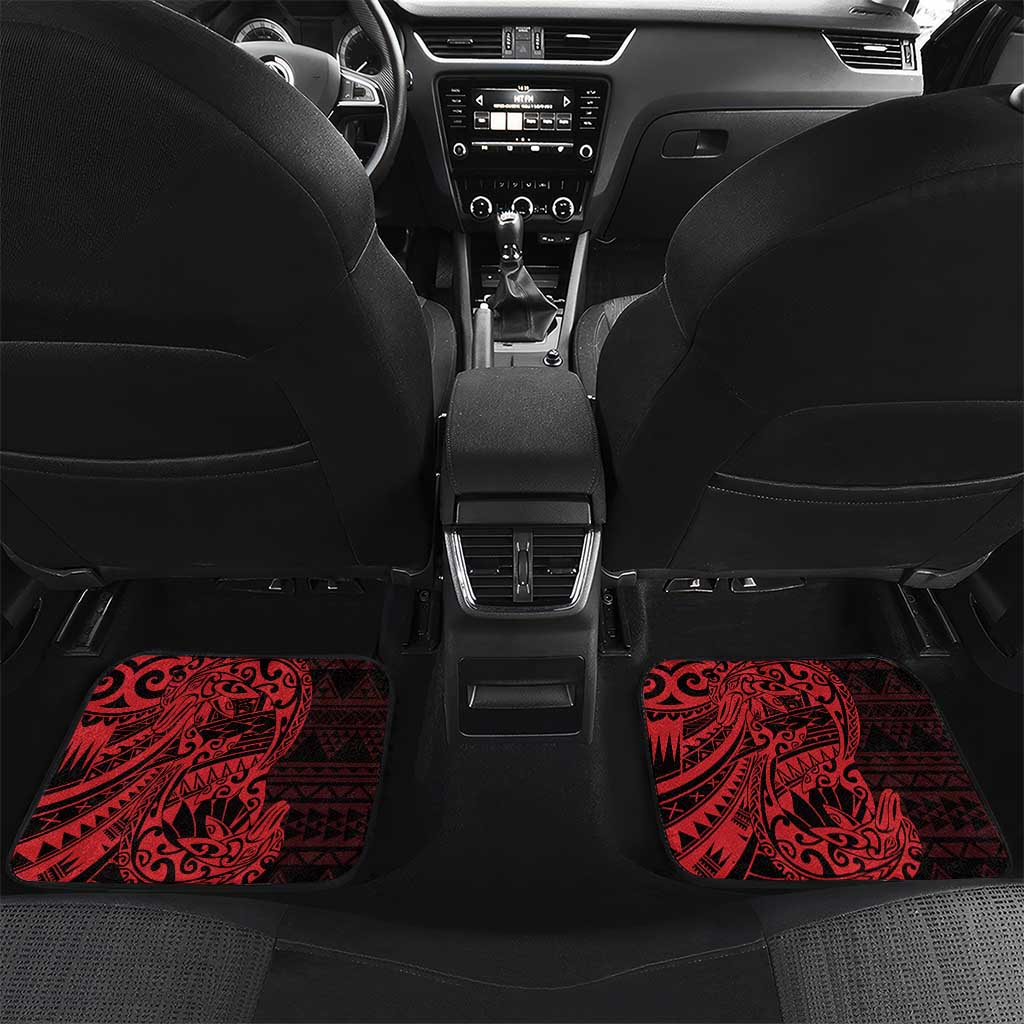 Red Couple Dolphins Maori Polynesian Style Car Mats