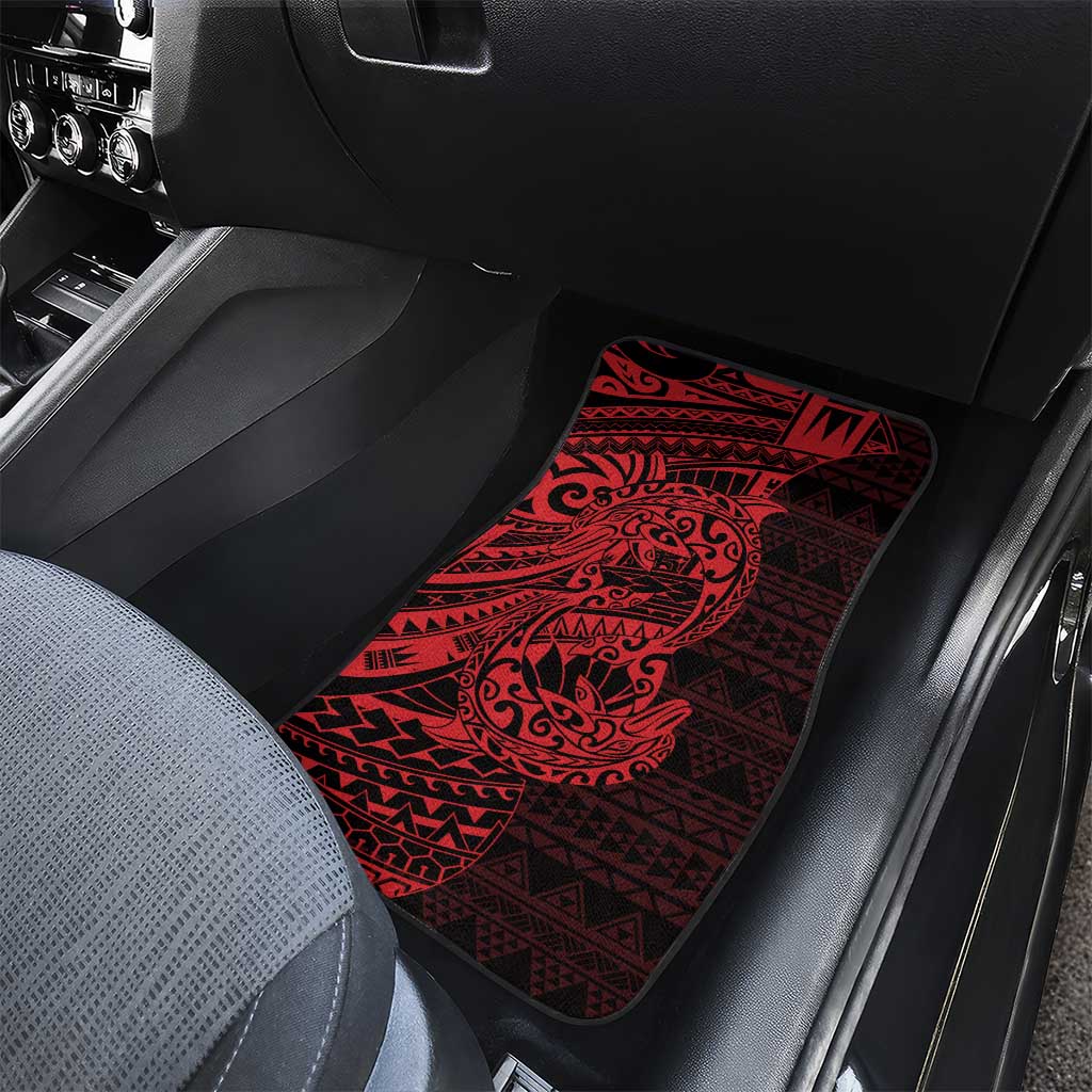 Red Couple Dolphins Maori Polynesian Style Car Mats