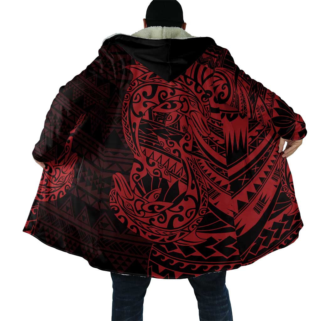 Red Couple Dolphins Maori Polynesian Style Cloak - Polynesian Pride