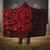 Red Couple Dolphins Maori Polynesian Style Hooded Blanket