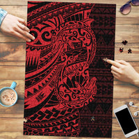 Red Couple Dolphins Maori Polynesian Style Puzzle - Polynesian Pride