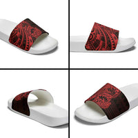 Red Couple Dolphins Maori Polynesian Style Slide Sandals - Polynesian Pride