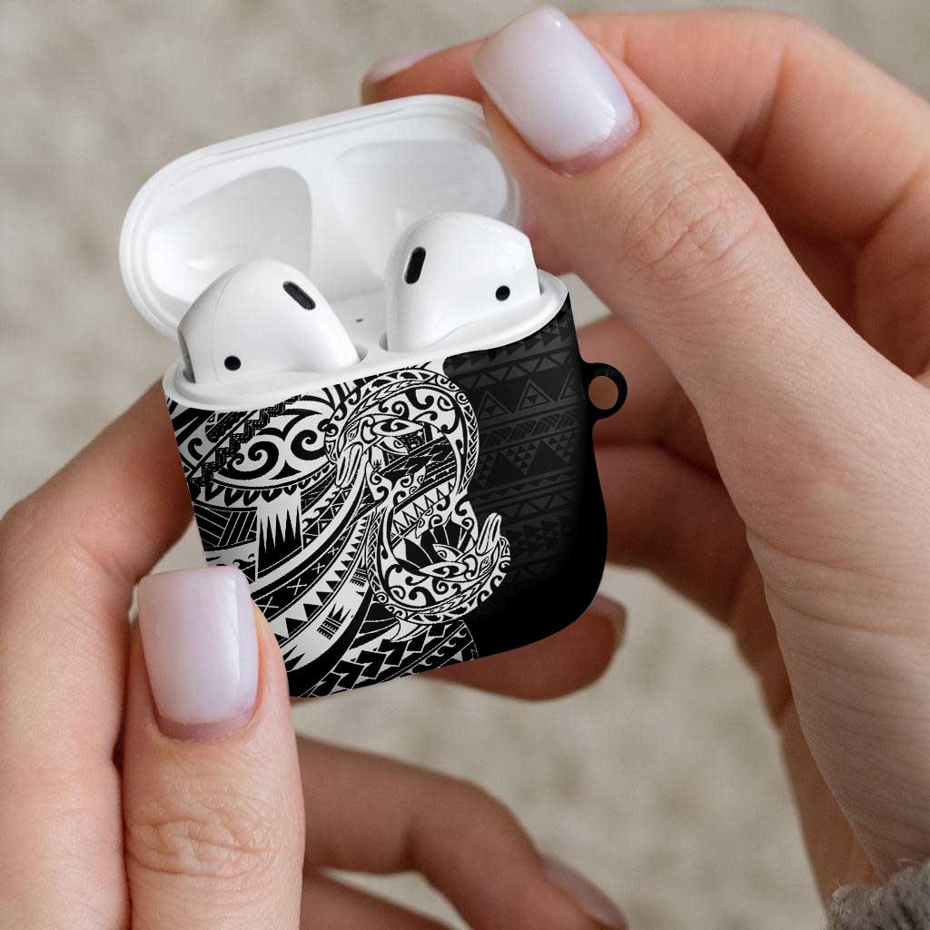 White Couple Dolphins Maori Polynesian Style AirPods Case - Polynesian Pride