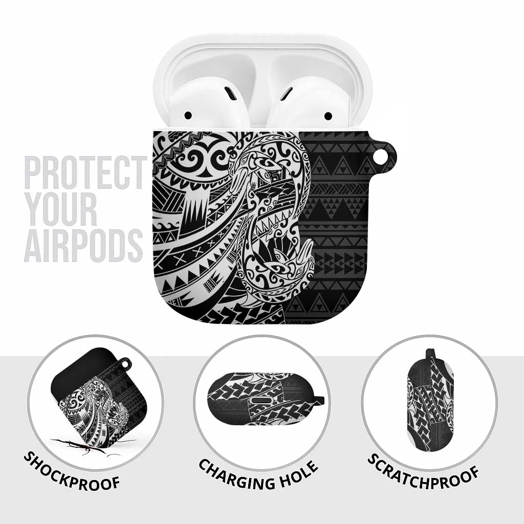White Couple Dolphins Maori Polynesian Style AirPods Case - Polynesian Pride