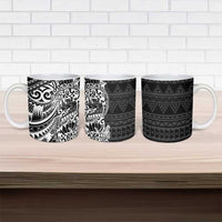 White Couple Dolphins Maori Polynesian Style Ceramic Mug - Polynesian Pride