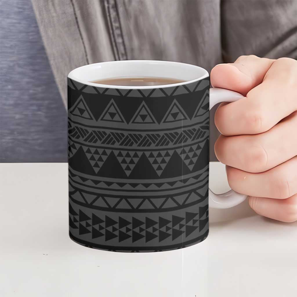 White Couple Dolphins Maori Polynesian Style Ceramic Mug - Polynesian Pride