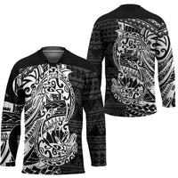 White Couple Dolphins Maori Polynesian Style Hockey Jersey - Polynesian Pride