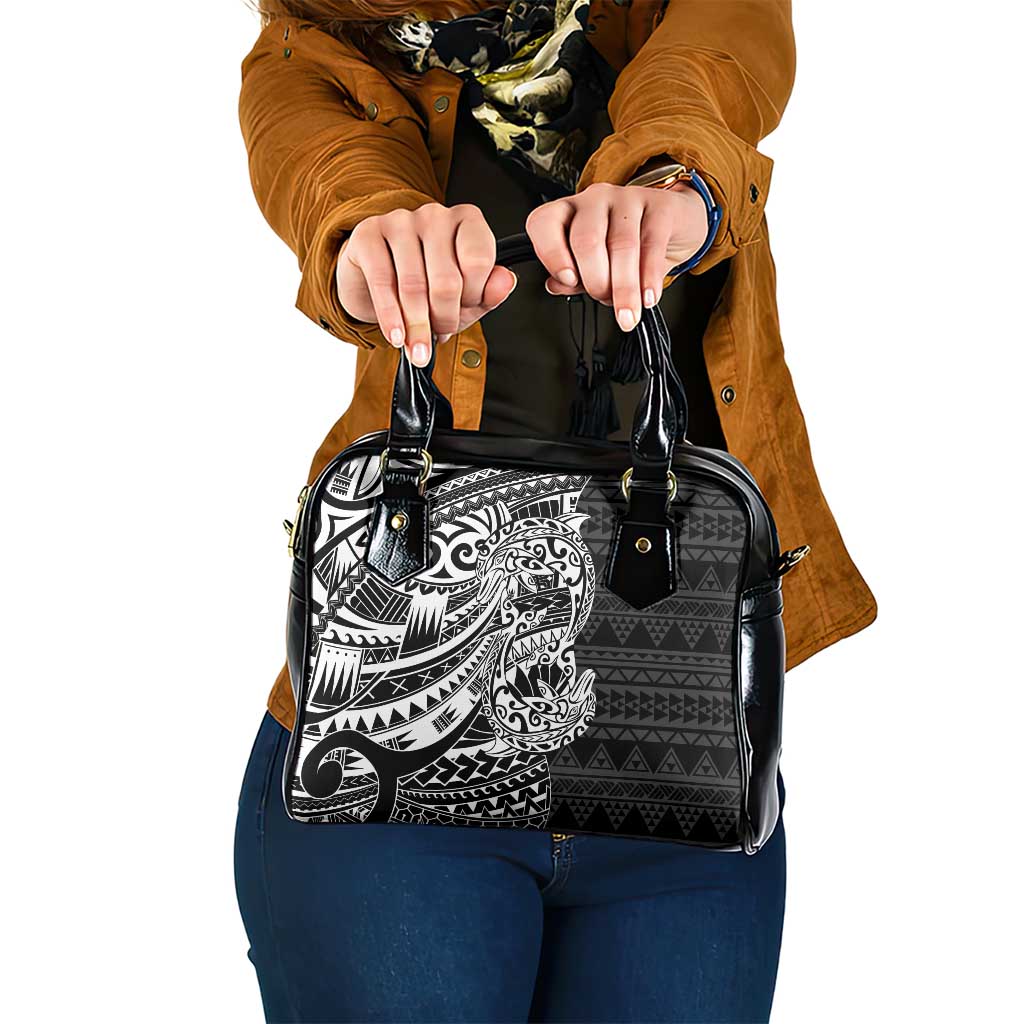White Couple Dolphins Maori Polynesian Style Shoulder Handbag LT9 One Size White - Polynesian Pride