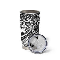 White Couple Dolphins Maori Polynesian Style Tumbler Cup