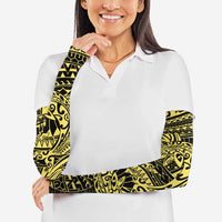 Yellow Couple Dolphins Maori Polynesian Style Arm Sleeves - Polynesian Pride