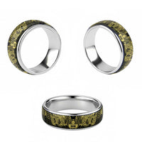 Yellow Couple Dolphins Maori Polynesian Style Classic Ring - Polynesian Pride