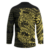 Yellow Couple Dolphins Maori Polynesian Style Hockey Jersey - Polynesian Pride