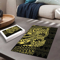 Yellow Couple Dolphins Maori Polynesian Style Puzzle - Polynesian Pride