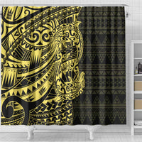 Yellow Couple Dolphins Maori Polynesian Style Shower Curtain LT9 - Polynesian Pride
