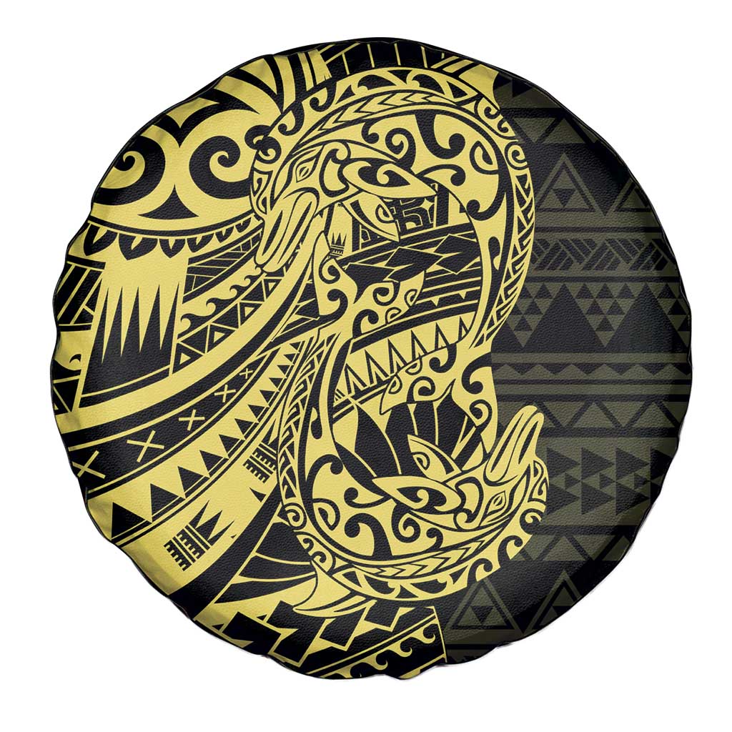 Yellow Couple Dolphins Maori Polynesian Style Spare Tire Cover LT9 - Polynesian Pride
