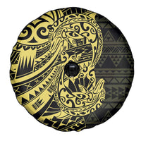 Yellow Couple Dolphins Maori Polynesian Style Spare Tire Cover LT9 - Polynesian Pride