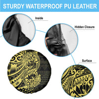 Yellow Couple Dolphins Maori Polynesian Style Spare Tire Cover LT9 - Polynesian Pride