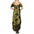 Yellow Couple Dolphins Maori Polynesian Style Summer Maxi Dress