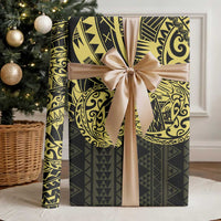 Yellow Couple Dolphins Maori Polynesian Style Wrapping Paper - Polynesian Pride