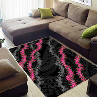 Guam Bougainvillea Lei Area Rug Chamorro Tribal Pattern