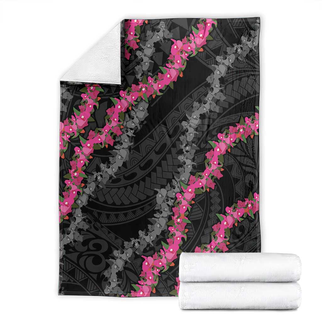 Guam Bougainvillea Lei Blanket Chamorro Tribal Pattern