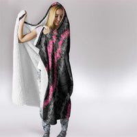 Guam Bougainvillea Lei Hooded Blanket Chamorro Tribal Pattern
