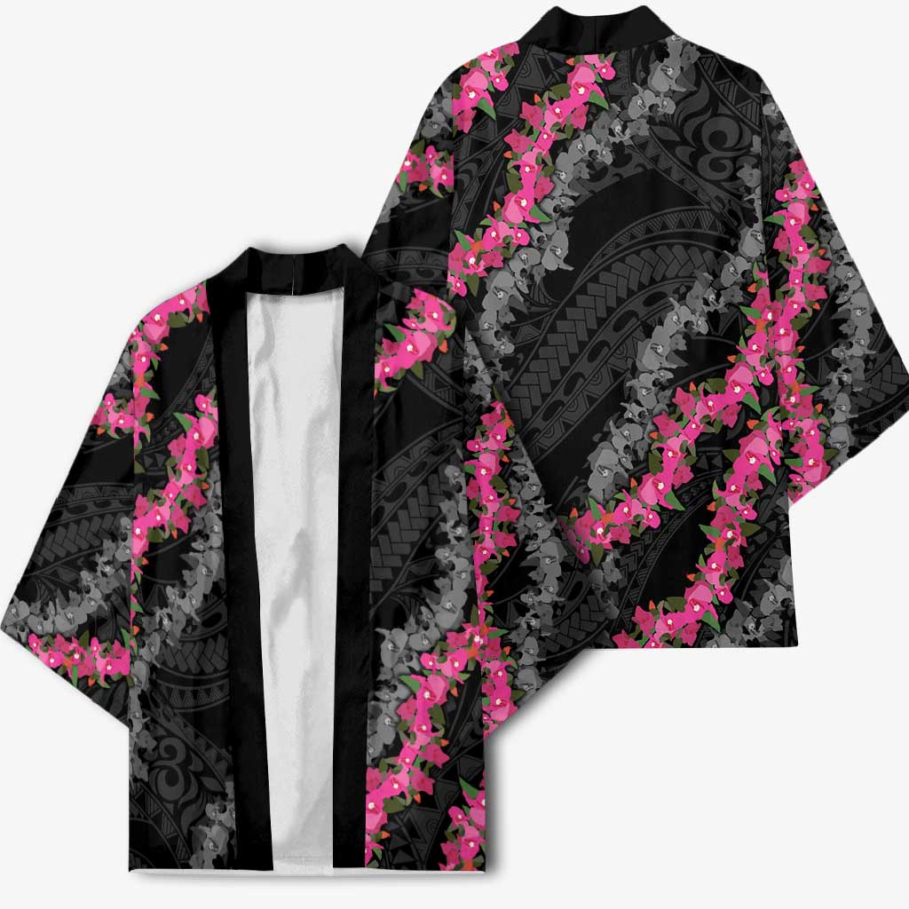 Guam Bougainvillea Lei Kimono Chamorro Tribal Pattern - Polynesian Pride
