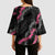 Guam Bougainvillea Lei Kimono Sleeve Blouse Chamorro Tribal Pattern - Polynesian Pride