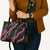 Guam Bougainvillea Lei Leather Bag Chamorro Tribal Pattern - Polynesian Pride