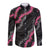 Guam Bougainvillea Lei Long Sleeve Button Shirt Chamorro Tribal Pattern