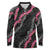 Guam Bougainvillea Lei Long Sleeve Polo Shirt Chamorro Tribal Pattern