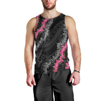 Guam Bougainvillea Lei Men Tank Top Chamorro Tribal Pattern