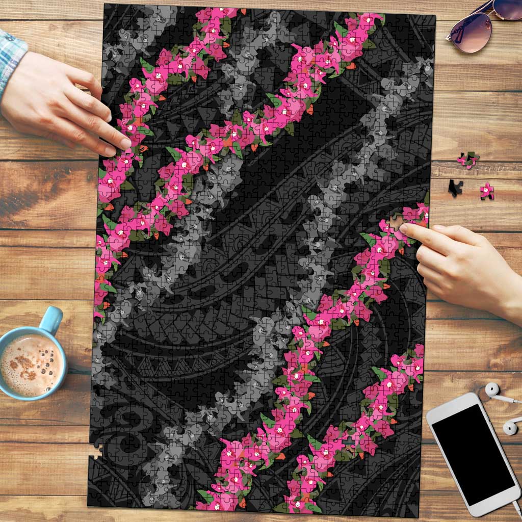 Guam Bougainvillea Lei Puzzle Chamorro Tribal Pattern - Polynesian Pride