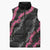 Guam Bougainvillea Lei Sleeveless Puffer Jacket Chamorro Tribal Pattern - Polynesian Pride