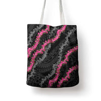 Guam Bougainvillea Lei Tote Bag Chamorro Tribal Pattern - Polynesian Pride