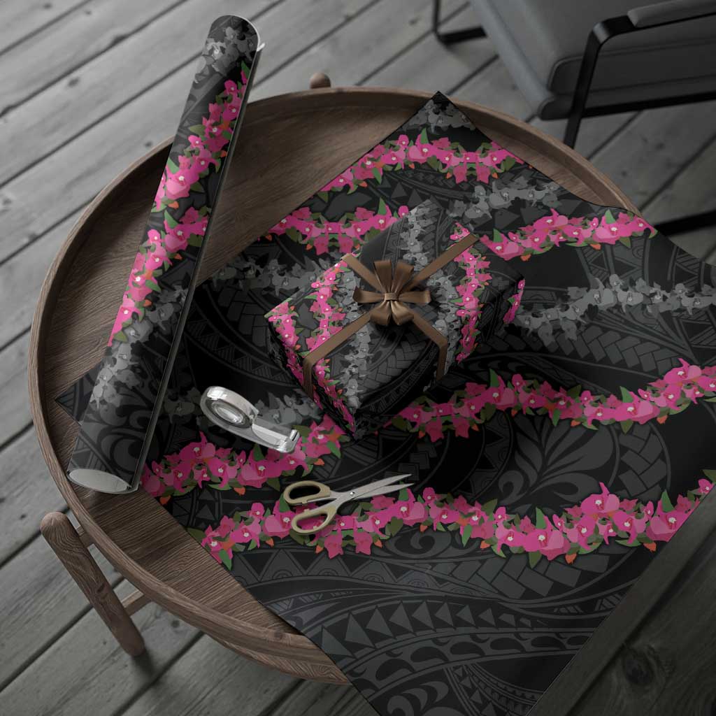 Guam Bougainvillea Lei Wrapping Paper Chamorro Tribal Pattern - Polynesian Pride