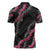 Guam Bougainvillea Lei Zipper Polo Shirt Chamorro Tribal Pattern - Polynesian Pride