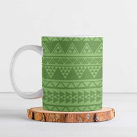 Hawaii Molokai Island Kukui Nut Flowers Ceramic Mug Tribal Kakau Pattern - Polynesian Pride